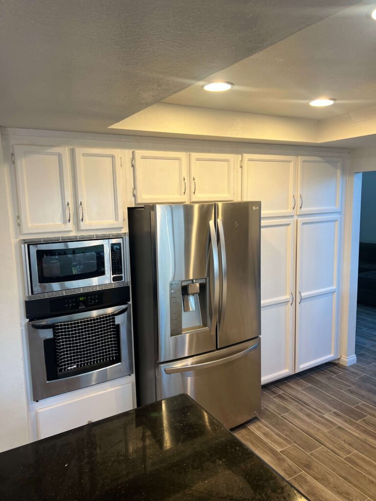 custom white pantry cabinets La Mesa kitchen