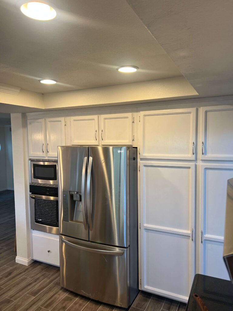 custom white pantry cabinets La Mesa kitchen