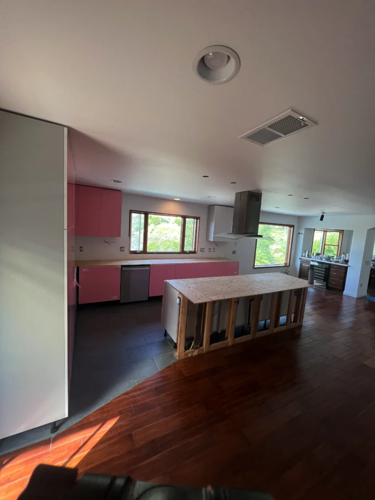 modern European style matte black cabinets Escondido