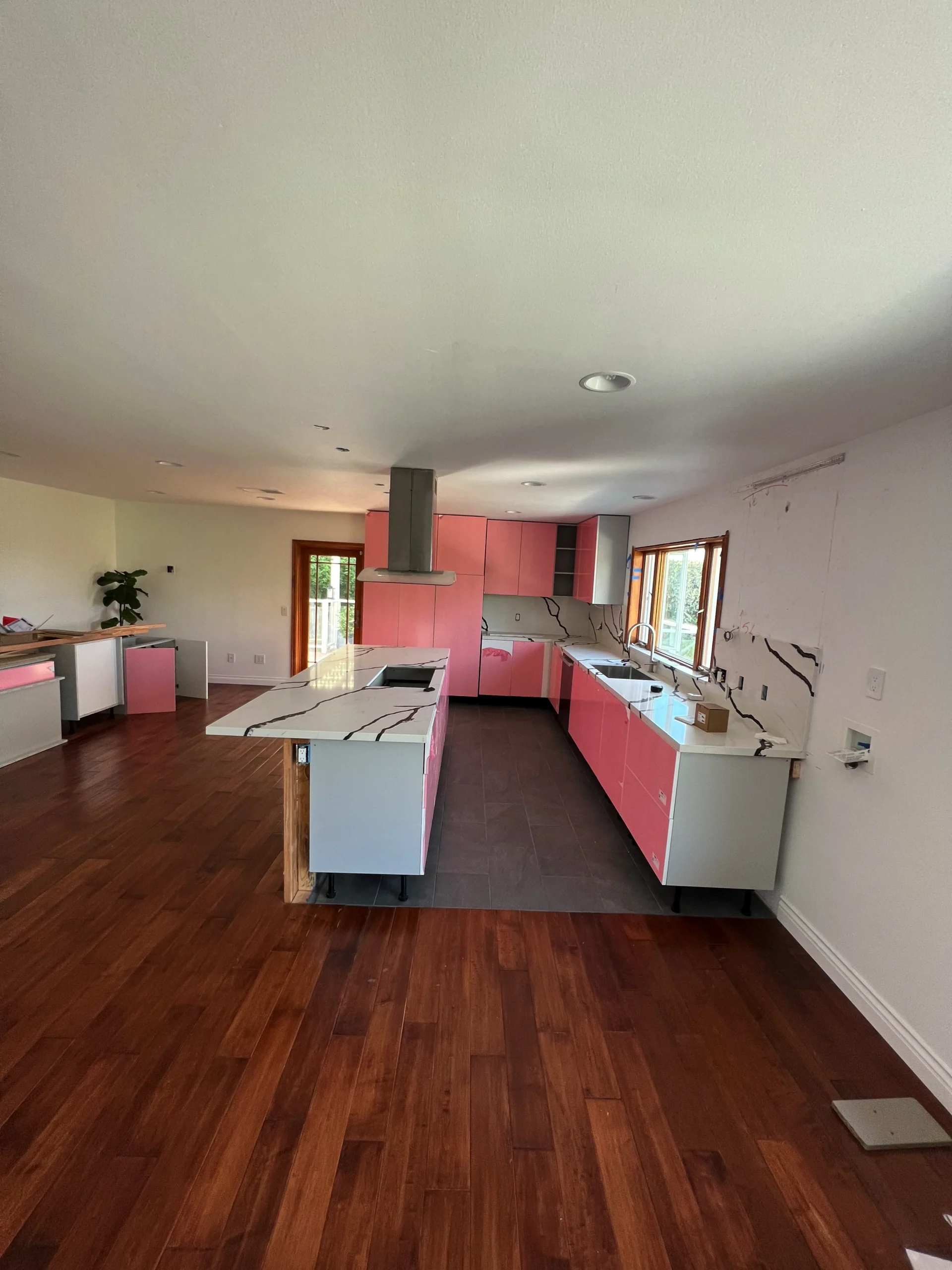 modern European style matte black cabinets Escondido