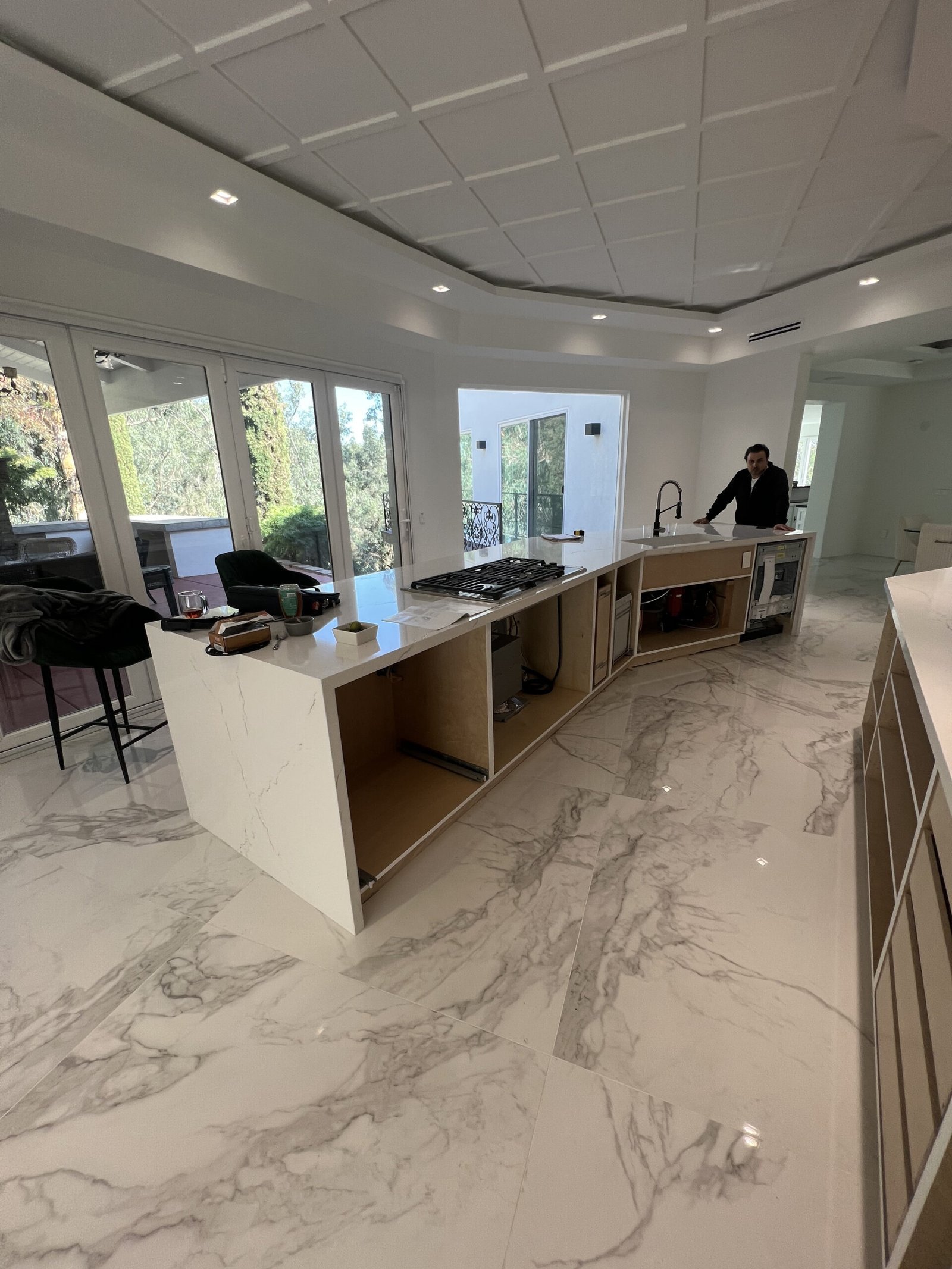 modern European kitchen remodel Rancho Santa Fe by Reza Custom Cabinet