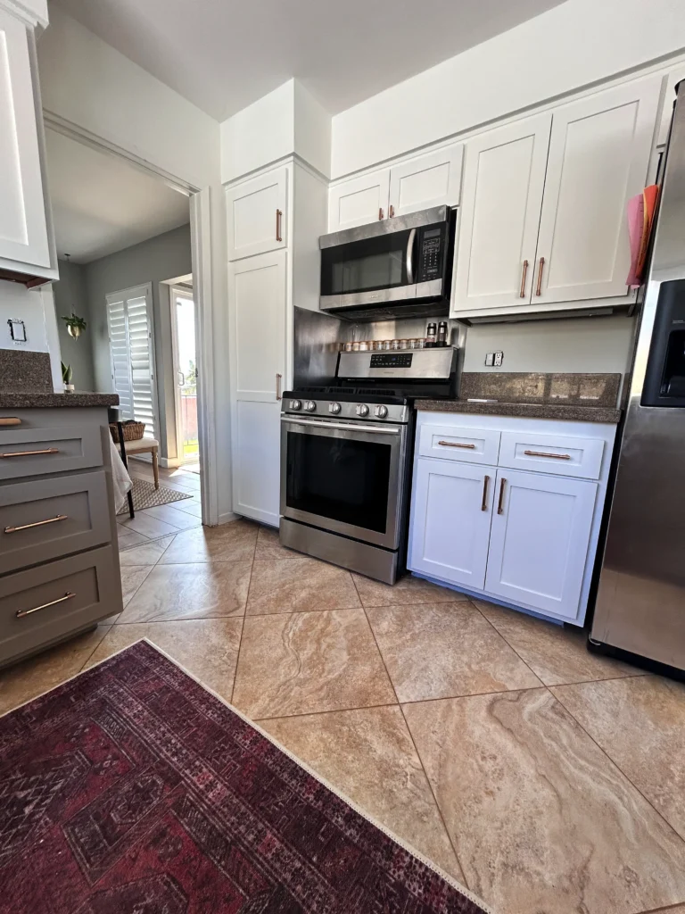 two tone kitchen cabinet refacing in La Mesa