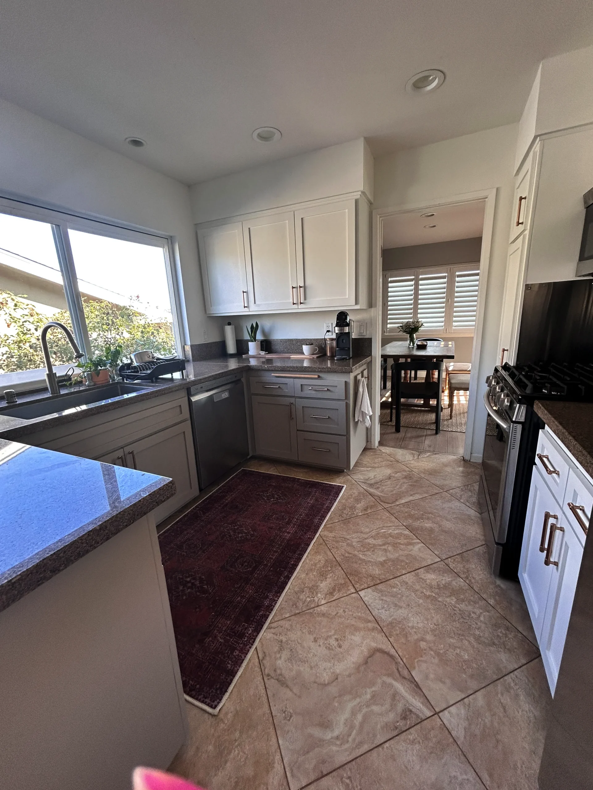 two tone kitchen cabinet refacing in La Mesa