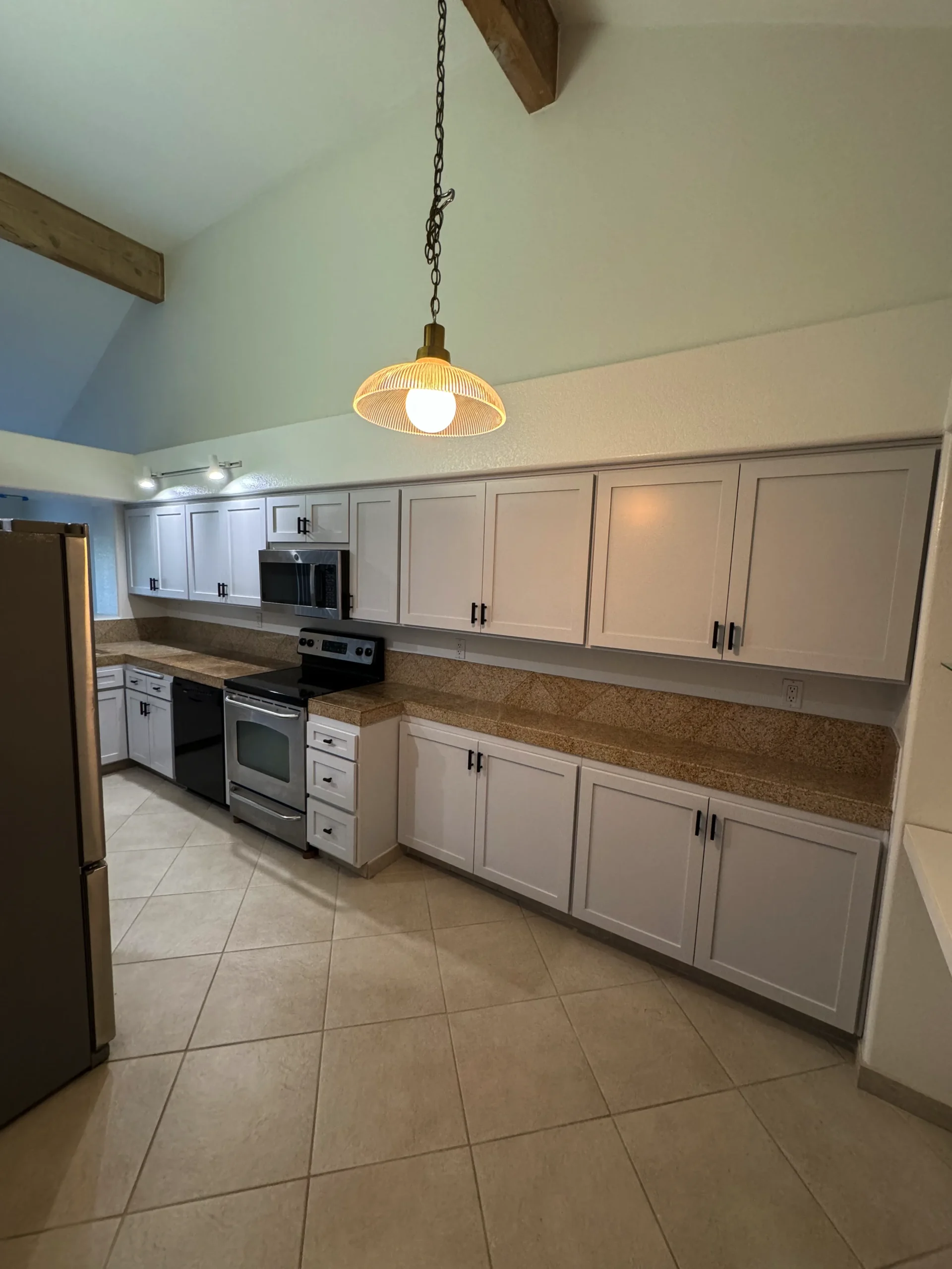 cabinet refacing project in La Jolla with white shaker doors