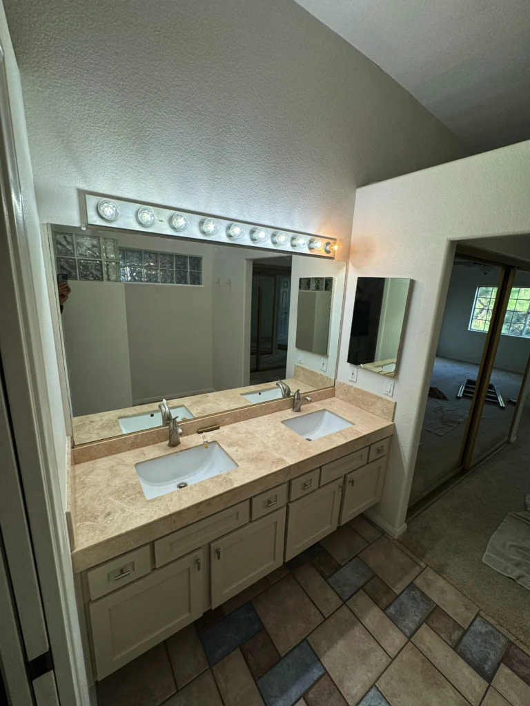 cabinet refacing project in La Jolla with white shaker doors