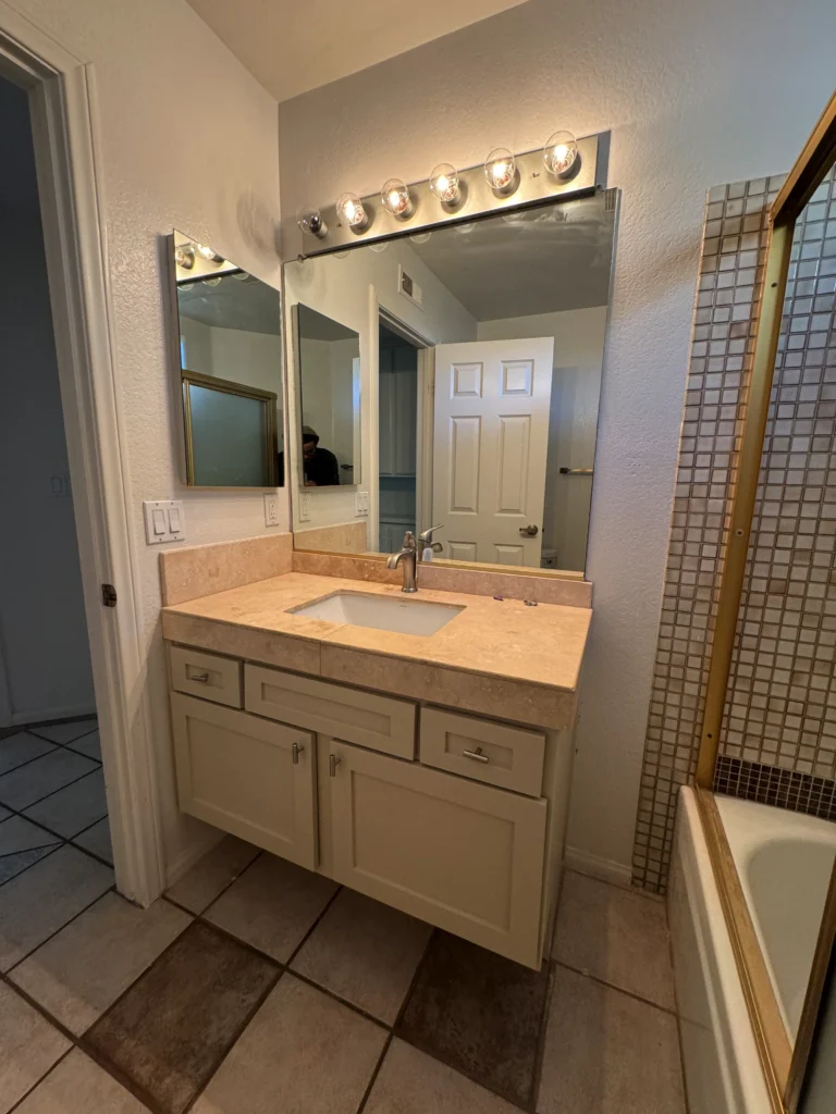 cabinet refacing project in La Jolla with white shaker doors