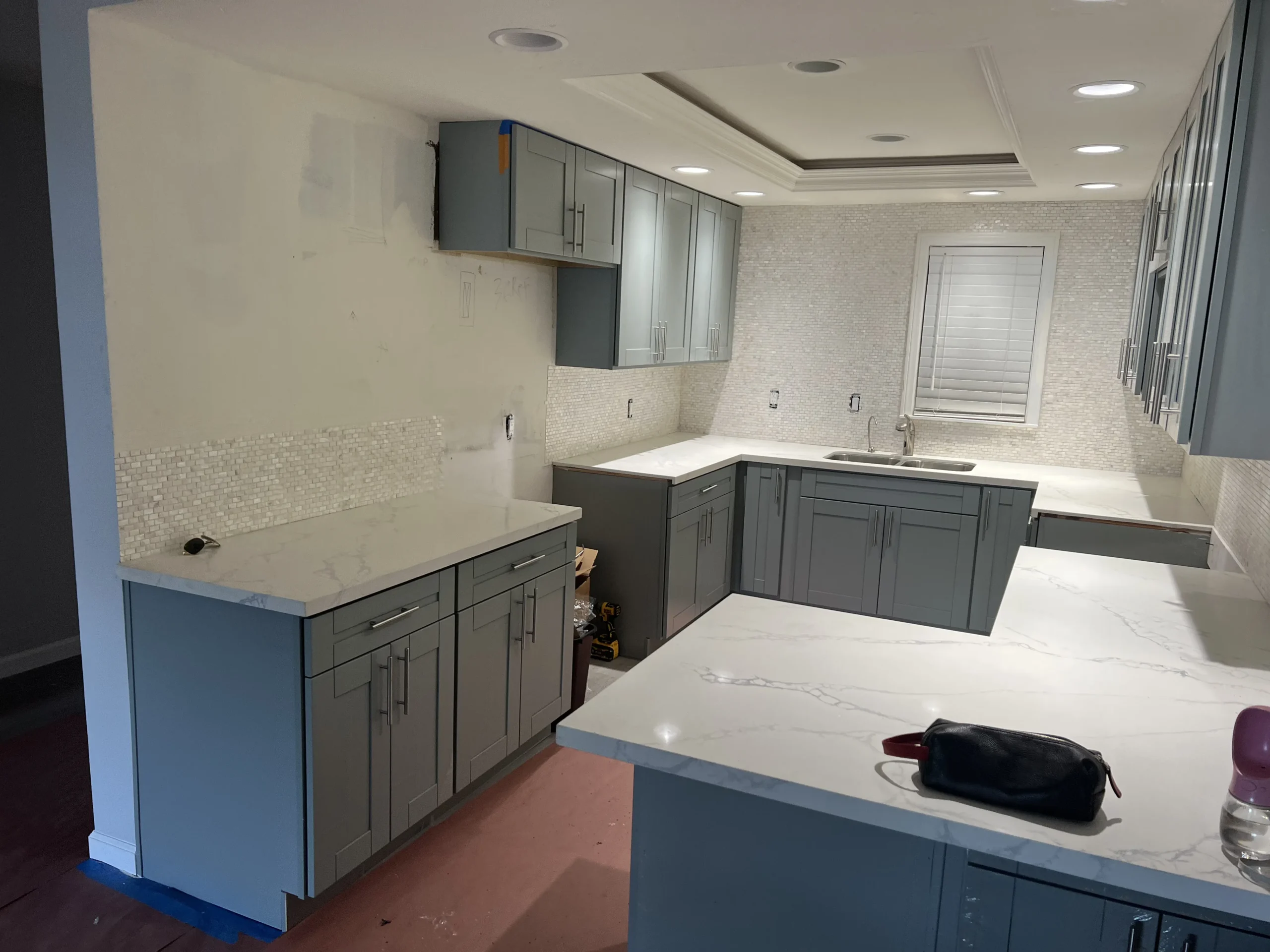 prefab shaker cabinet installation Del Mar kitchen and bath