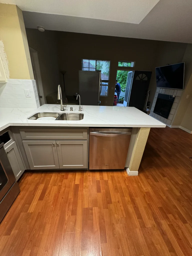 two-tone kitchen cabinet refacing in Mira Mesa