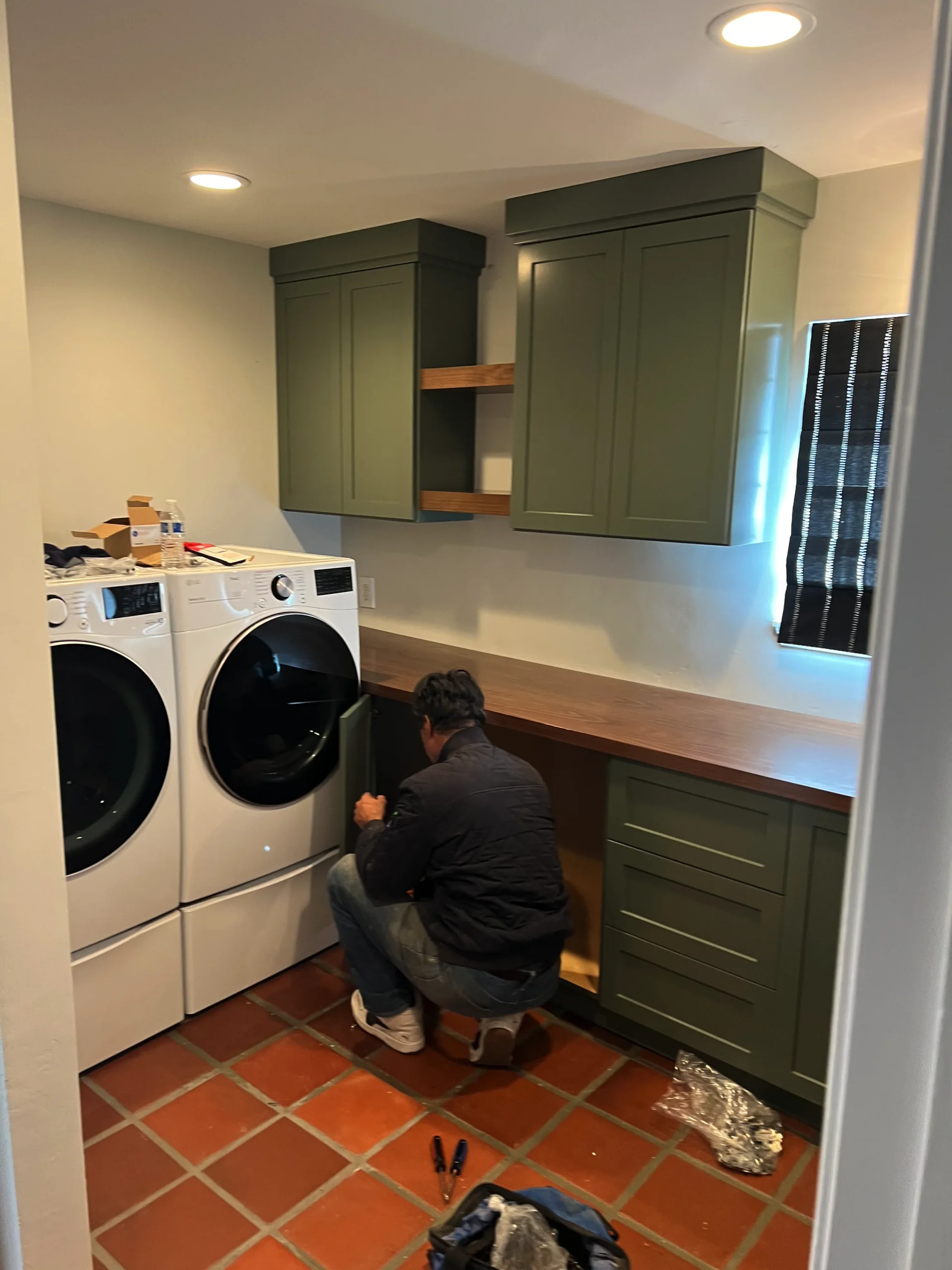 custom laundry room cabinets in Carlsbad