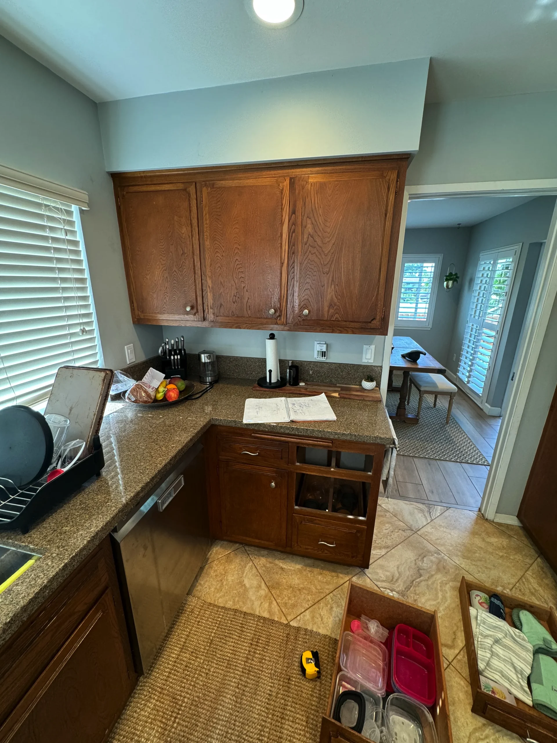 two tone kitchen cabinet refacing in La Mesa