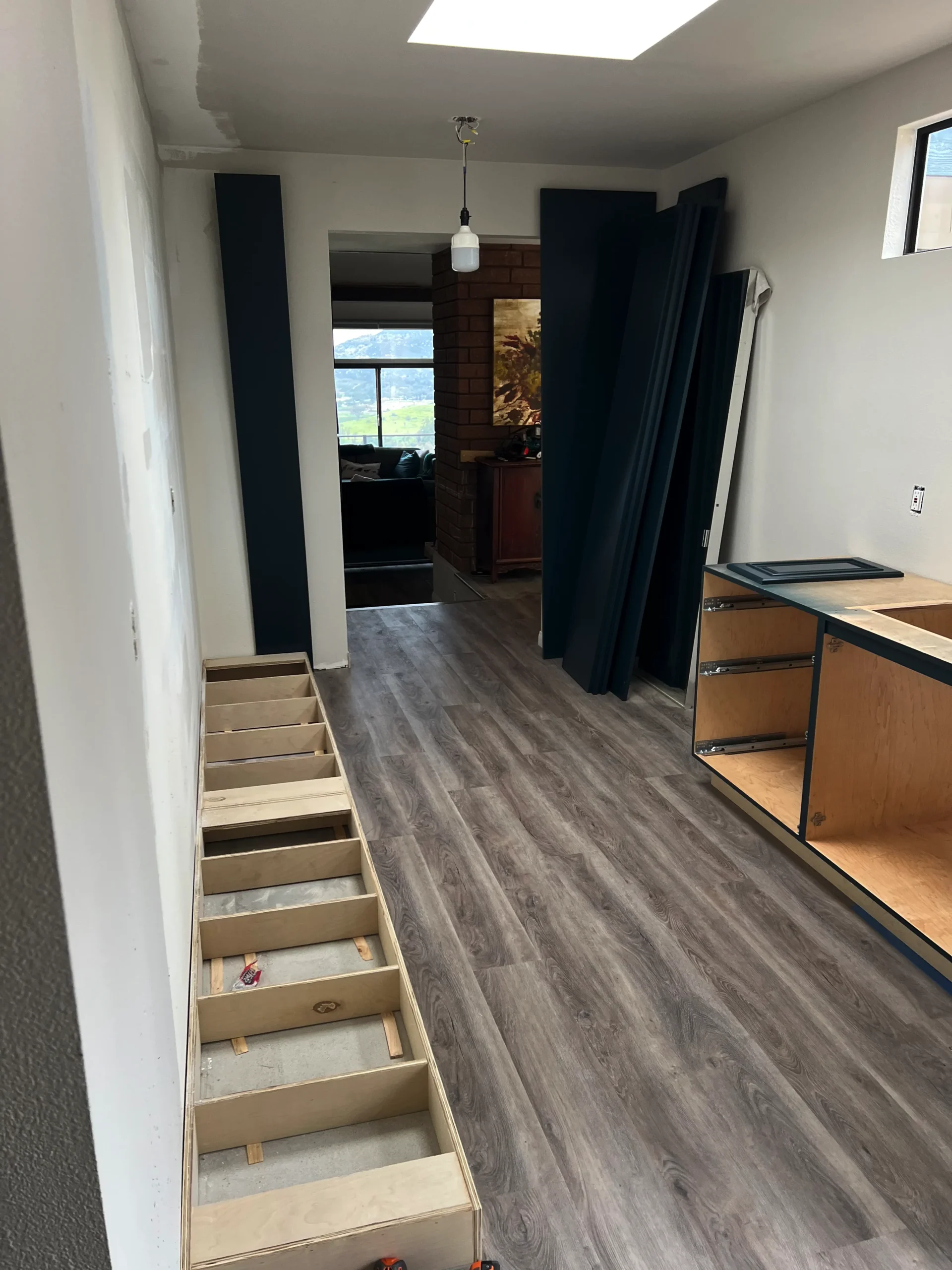 grey flat panel double bathroom vanity with marble top