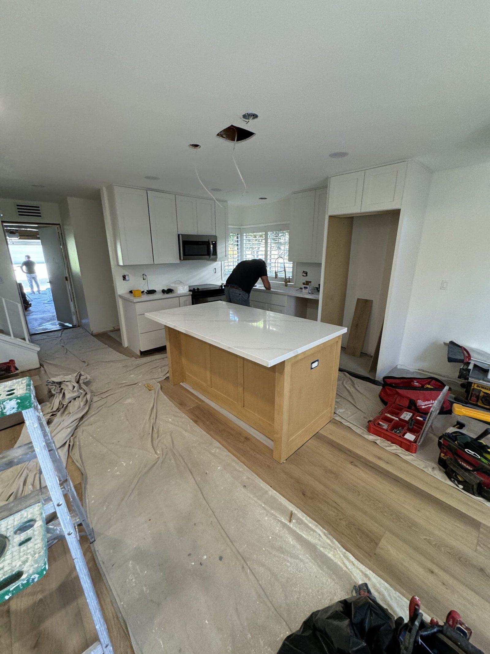 quartz countertop island Carlsbad kitchen remodel