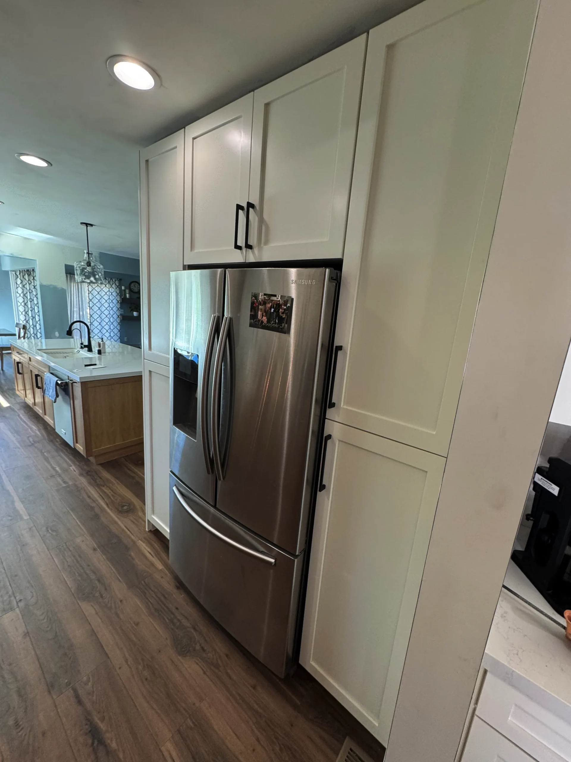white and wood shaker cabinets remodel in Escondido for Zach's project