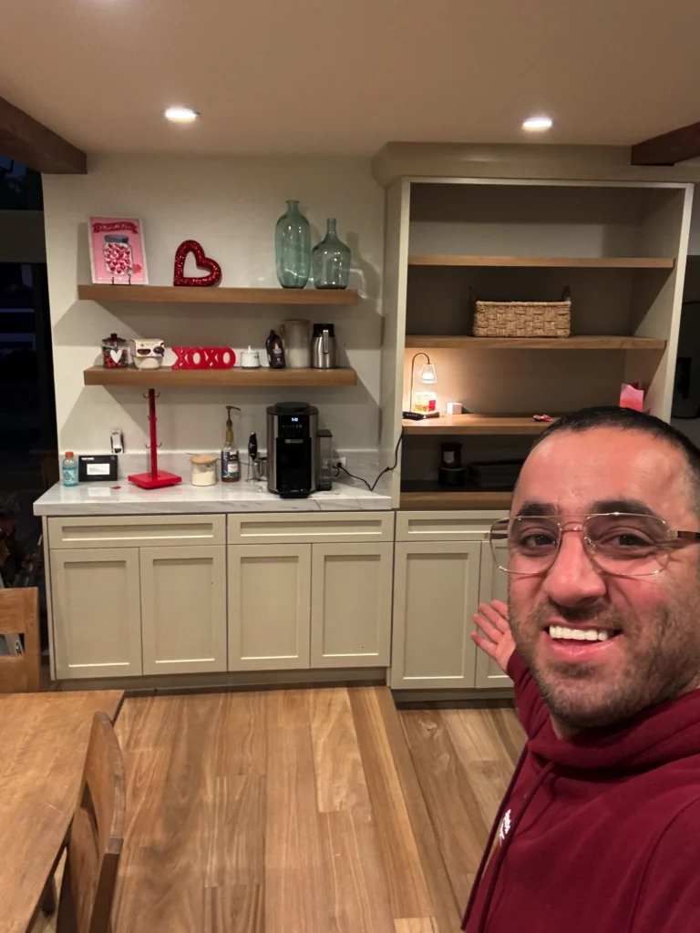 custom coffee bar and pantry built-in in Oceanside