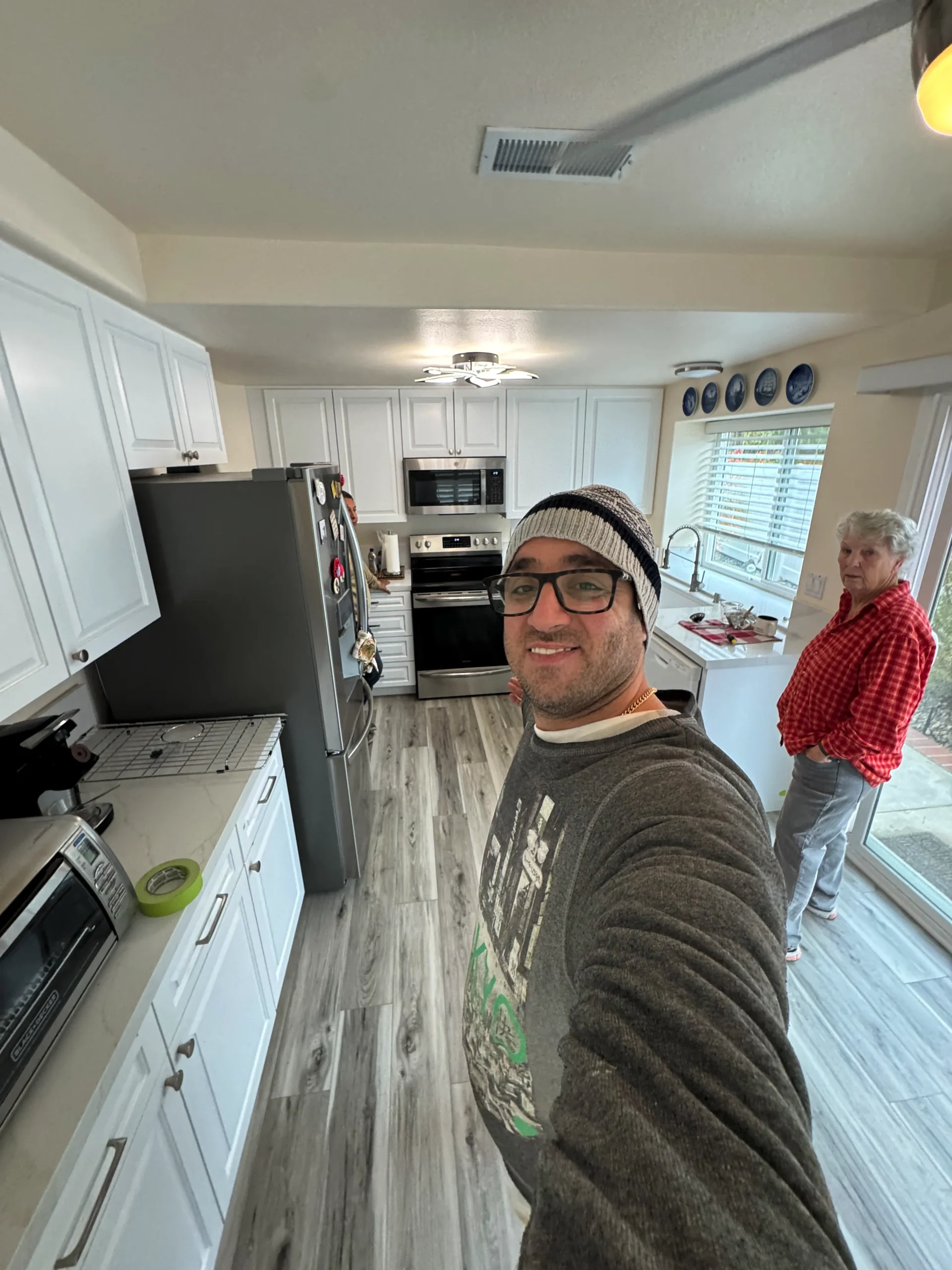 painted and wood cabinets Carlsbad kitchen project