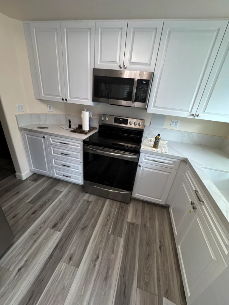 kitchen island with quartz countertop Carlsbad