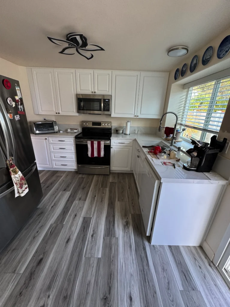 custom white oak shaker cabinets Carlsbad remodel