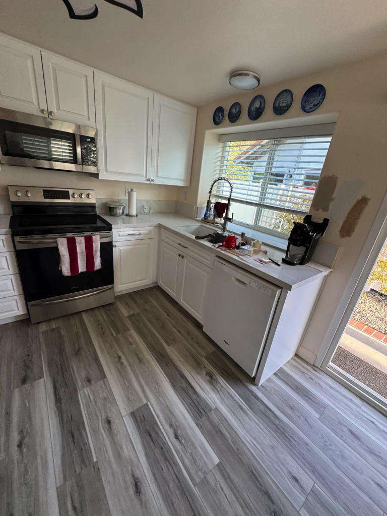custom white oak shaker cabinets Carlsbad remodel