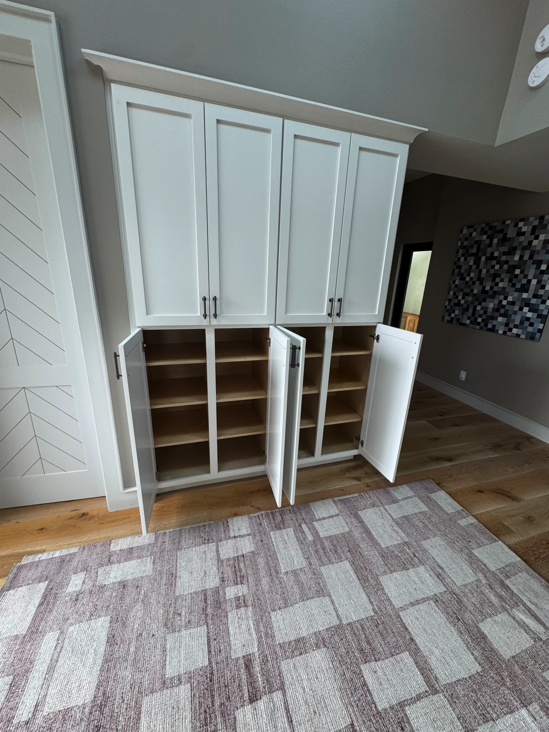 custom hallway storage cabinet in Rancho Bernardo