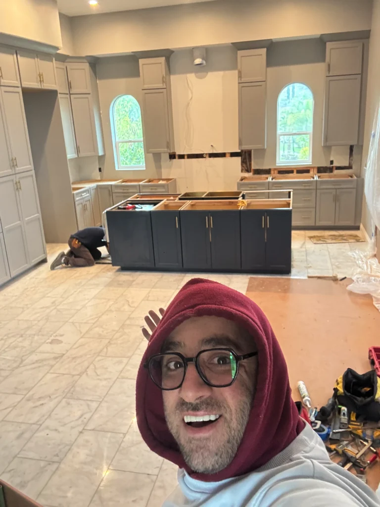 two-tone shaker cabinet installation Fallbrook