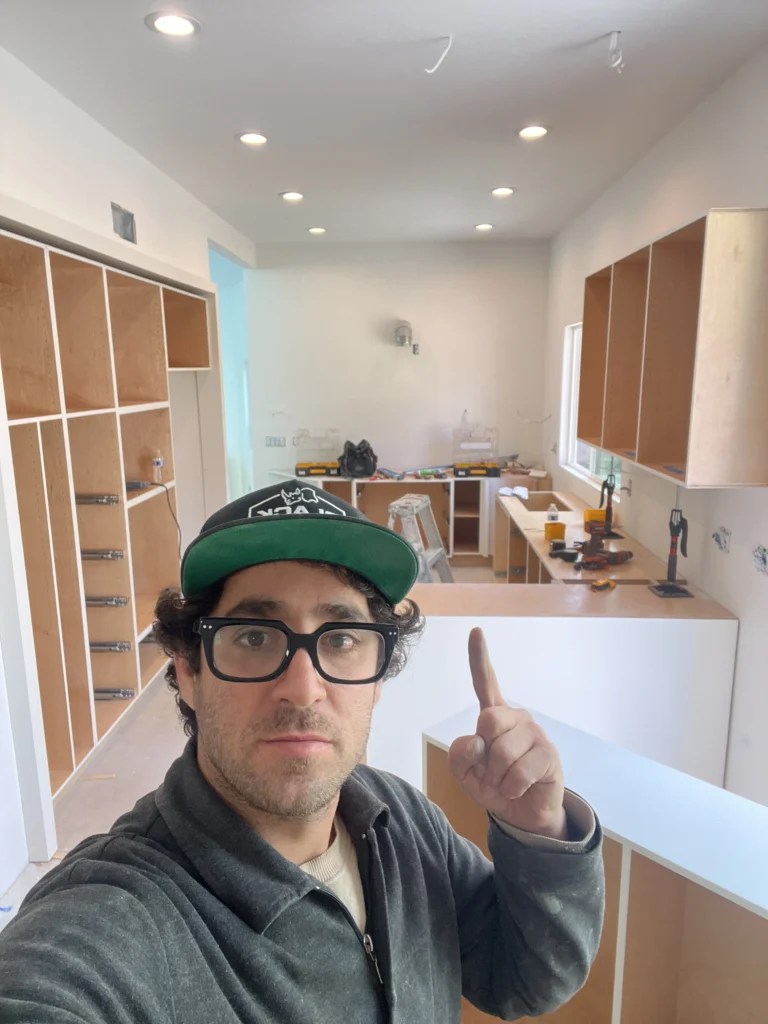 modern European style cabinets in La Jolla kitchen