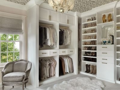 Modern white bathroom cabinetry with sleek finishes