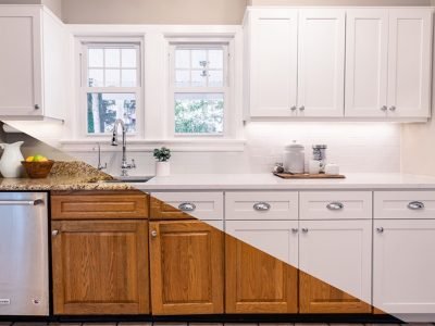 Finished custom bathroom cabinets by Reza Custom Cabinet & Vanity