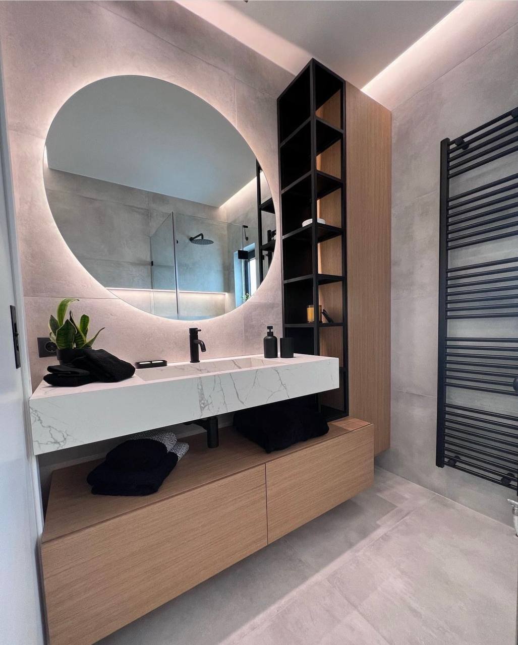 Modern bathroom cabinet design with sleek finishes