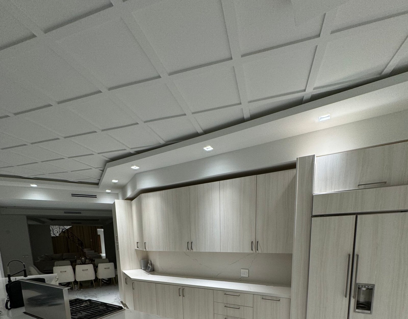 IMG_2705 Elegant wood cabinets with under-cabinet lighting and matte black hardware