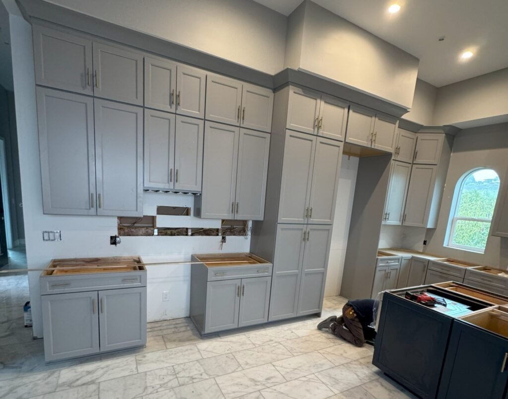 Stylish kitchen storage cabinets by Reza Custom Cabinet