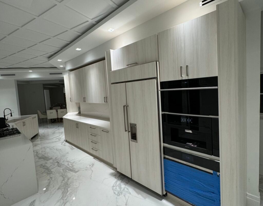 La Jolla, CA custom bathroom cabinets with elegant modern finishes.