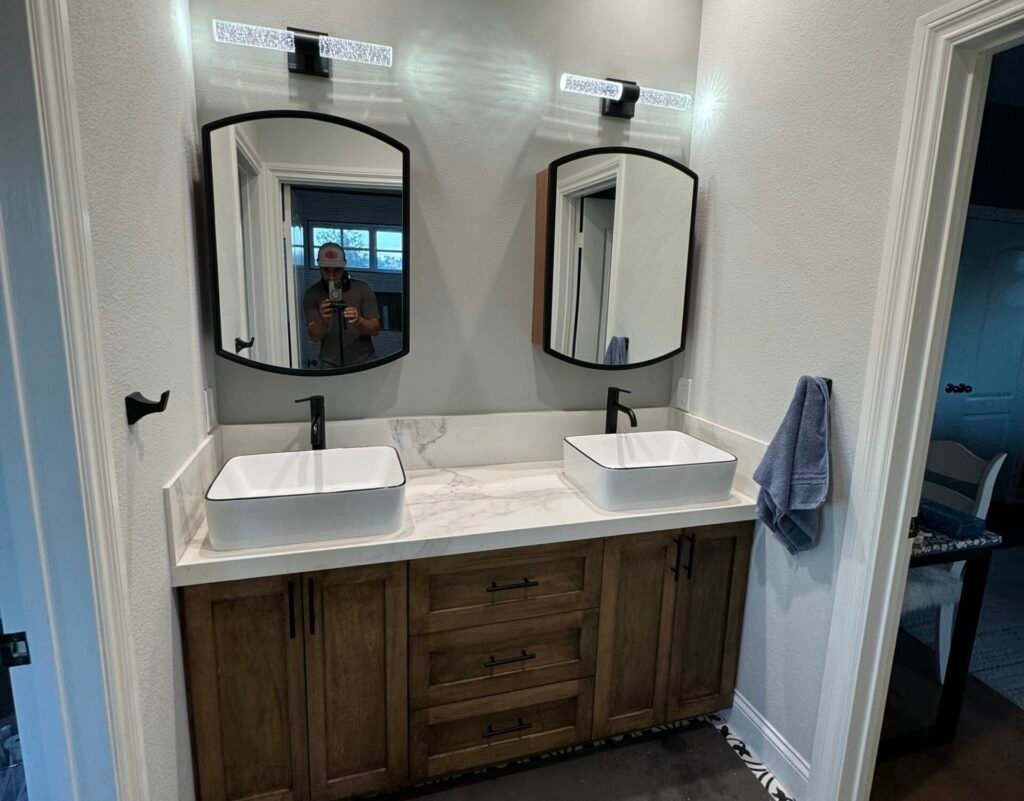Custom bathroom cabinets by Reza Custom Cabinet & Vanity