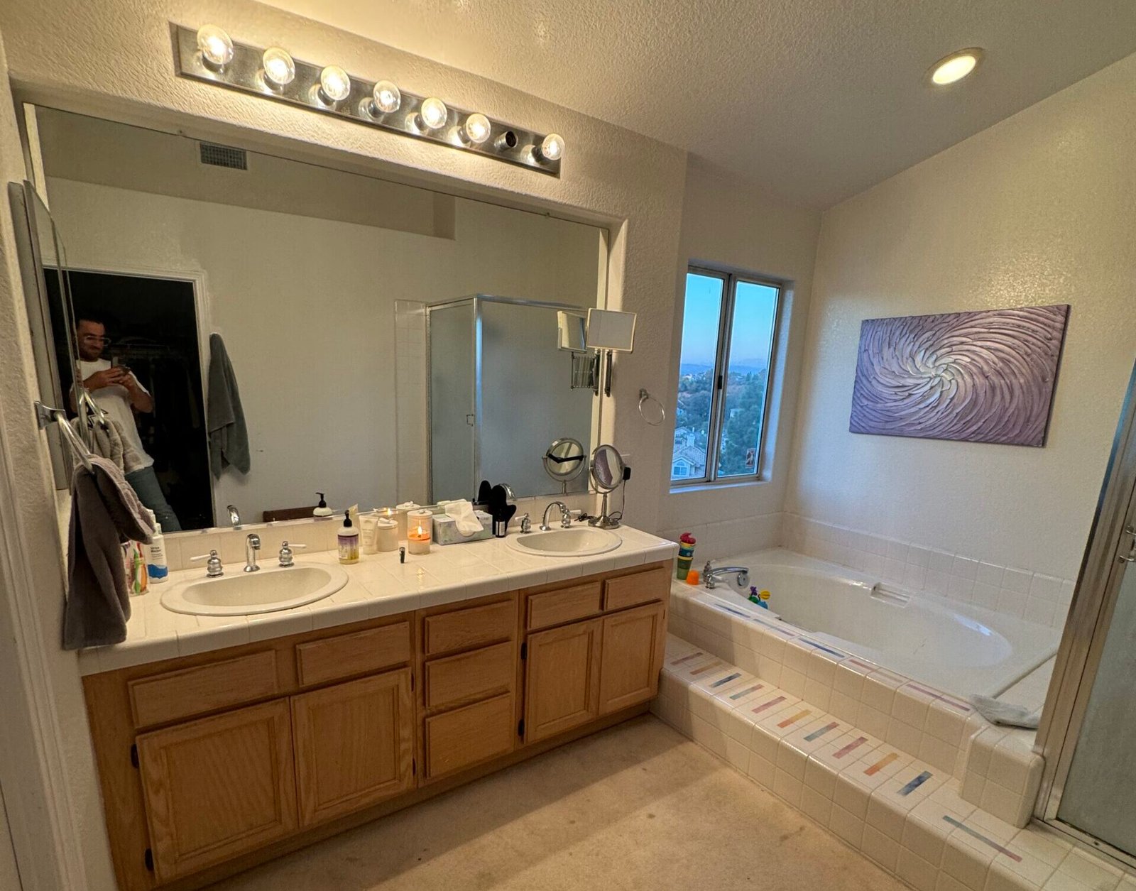 Luxury bathroom remodel in Rancho Santa Fe with custom cabinetry