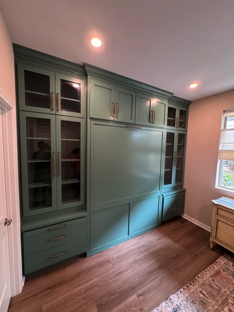 custom murphy bed built-in with storage in San Diego
