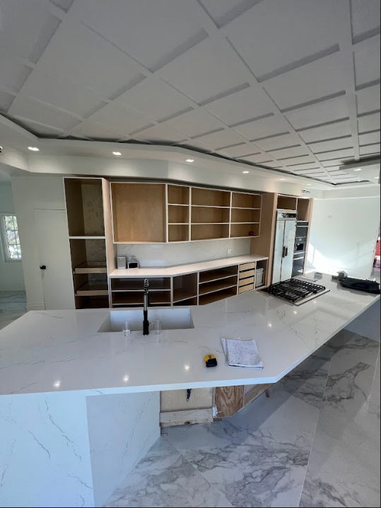 Custom built-in library cabinets