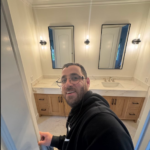 Dual sink vanity for master bathroom