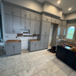 Modern gray shaker cabinets