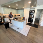 Custom cabinetry with under-cabinet lighting