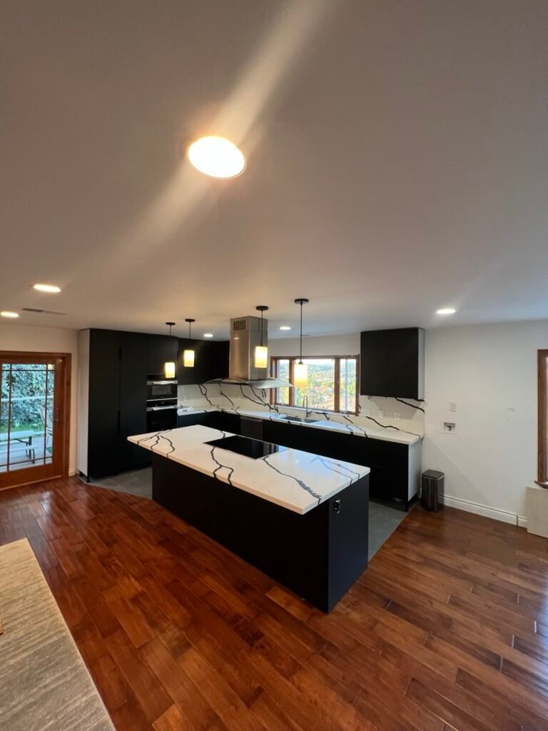 Custom European-Style Matte Black Kitchen Cabinets – Escondido, CA