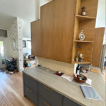 Installing gray wall cabinets