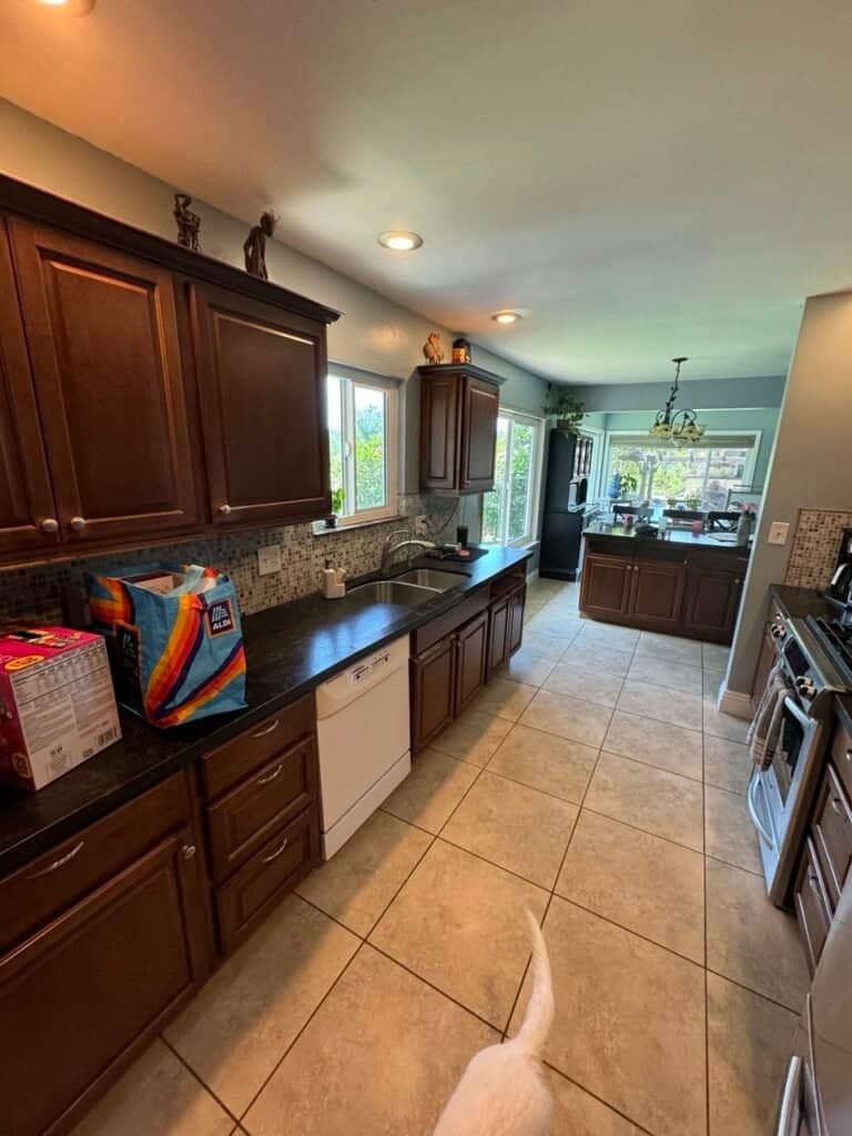 Custom White & White Oak Shaker Kitchen Cabinets in Escondido, CA