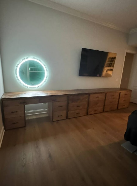 CUSTOM MAKEUP VANITY & DRESSING STATION